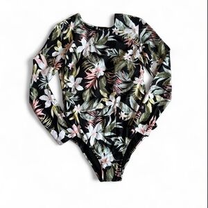 NWT Kona Sol Tropical Long Sleeve Swimsuit
